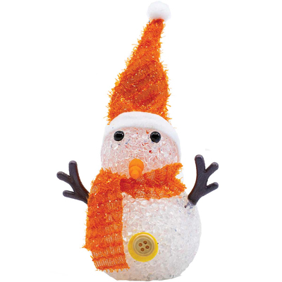 Новый год Снеговик светящийся асс 17см 1507-1704