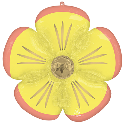Шарики из фольги Шар фигура Цветок Маргаритка желтая