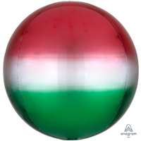 Шар 3D СФЕРА 16" Омбре Красно-зеленая