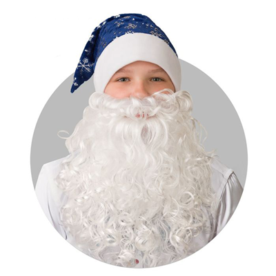 Колпак синий и борода Деда Мороза
