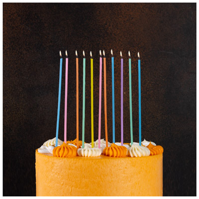 Свечи для торта Свечи для торта пастель Ассорт 17см 24шт