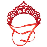 Кокошник резной красный блеск