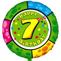 Шарик 45см Happy Birthday Цифра "7"