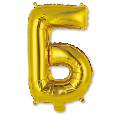 Шар Мини буква "Б", 36см Gold