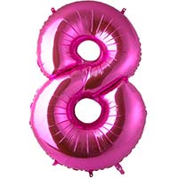 Шар цифра "8", 101см Pink