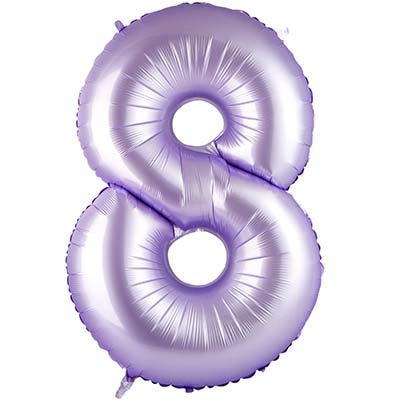 Цифры и числа Шар цифра &quot;8&quot;, 102см Сатин Lilac 1207-5749