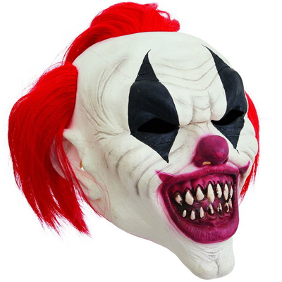 Маска Клоун с красными волосами латекс