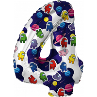 Шар цифра "4", Космонавтики, 81см