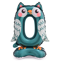 Шар цифра "0" 58см Зоопарк Сова