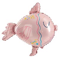 Шар фигура Рыба розовая