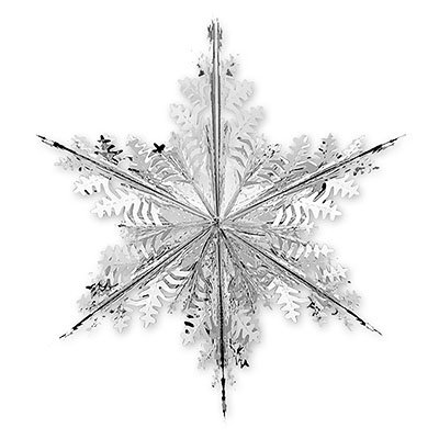 Украшение Снежинка3 фольг. серебро, 40см