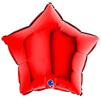 Шар звезда 45см Металлик Red Италия