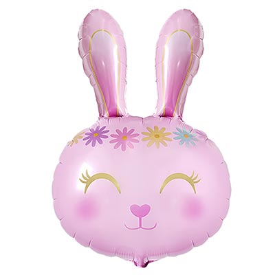 К ФИГУРА Заяц цветочный ободок розовый