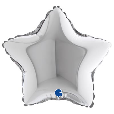 Серебряная Г Б/РИС ЗВЕЗДА 9" Металлик Silver 1204-1486