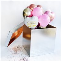 Коробка для надутых шариков серебро