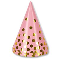 Колпак Горошек золотой 6шт