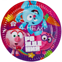 Тарелки большие Смешарики Яркие