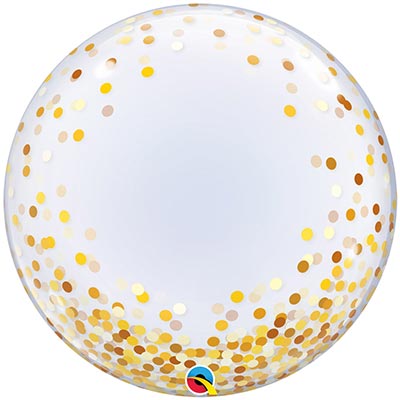 Bubble Шар BUBBLE DECO 61см Конфетти золотое