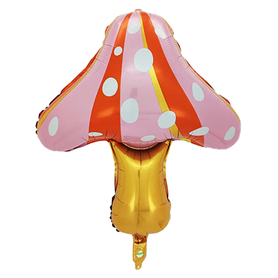 Алиса в Стране Чудес Шар фигура Гриб Мухомор розовый 1207-5080