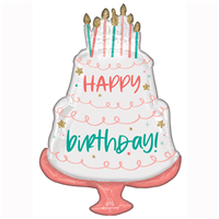 Шар фигура Happy Birthday Торт пастель