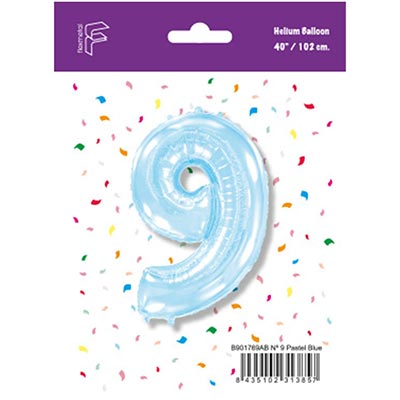 Шарик цифра "6" или "9" 101см Past. Blue