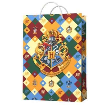 Пакет бумажный Гарри Поттер герб 23х18см