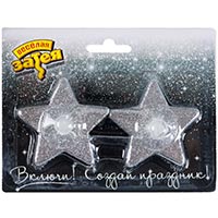 Свеча LED Звезда глиттер 2шт