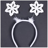 Ободок-антенки Снежинка блеск