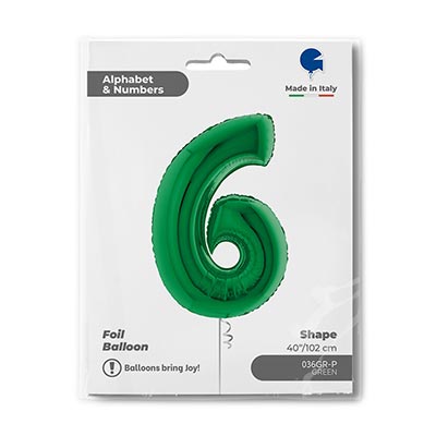 Шар цифра "6 или 9", 102см Green