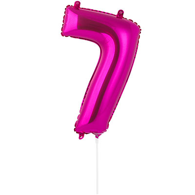 Шарики из фольги Шар цифра "7", 40см Fuchsia под воздух