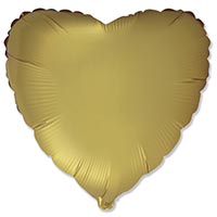 Шар сердце 45см Сатин Lemon