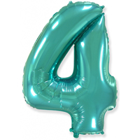 Шарик цифра "4", 101см Tiffany