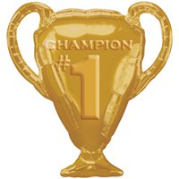 Шар фигура Кубок чемпиона золотой
