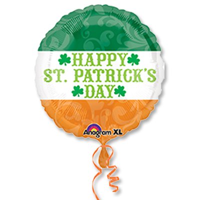 Святой Патрик Шар 18", 45см, День Святого Патрика 1202-1892