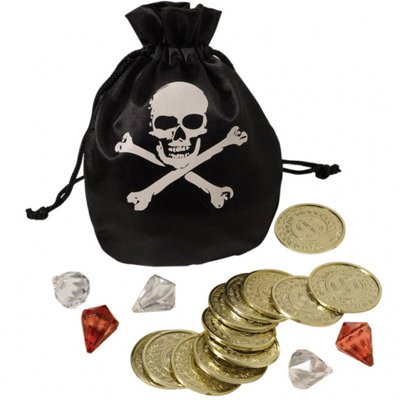 Мешок Пирата с монетами и камнями