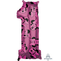 Шар фигура цифра "1", 66см Минни Маус