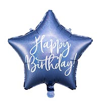 Шар 45см HB Звезда голографическая Blue