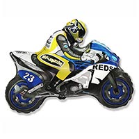 Шар фигура Мотоциклист синий