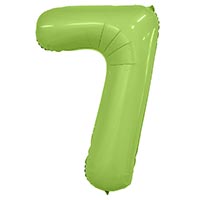 Шар цифра "7", 101см Сатин Pistachio