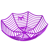 Конфетница Паутина фиолет пластик28х8смG