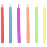 Свечи для торта с цветным пламенем 6шт