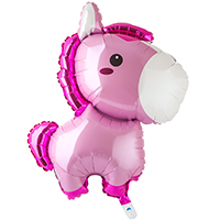 Шар фигура Лошадка розовая