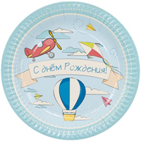 Тарелки большие Самолётики, 6 шт