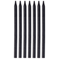 Свечи для торта Черные 10см 12шт