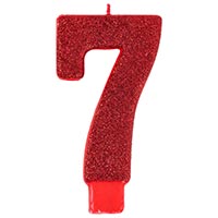 Свеча цифра "7" Гигант Глиттер, 13 см