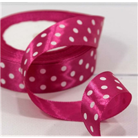 Лента атлас горох 25ммх23м вишневая