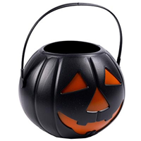 Конфетница Тыква пластик черная 17х14смG