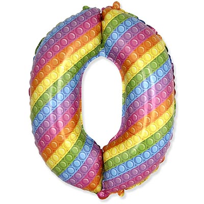 Шарик цифра "0" Попит 66см