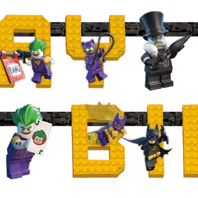 Гирлянда-буквы HB Лего Бэтмен 1,8м