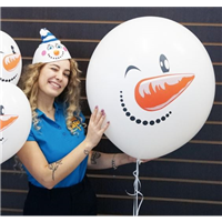 Шар 61см Снеговик, 2-цветный